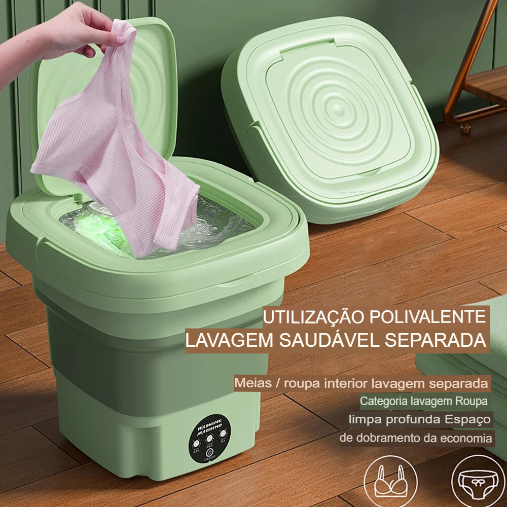 Máquina De Lavar Roupa Dobrável e Portátil